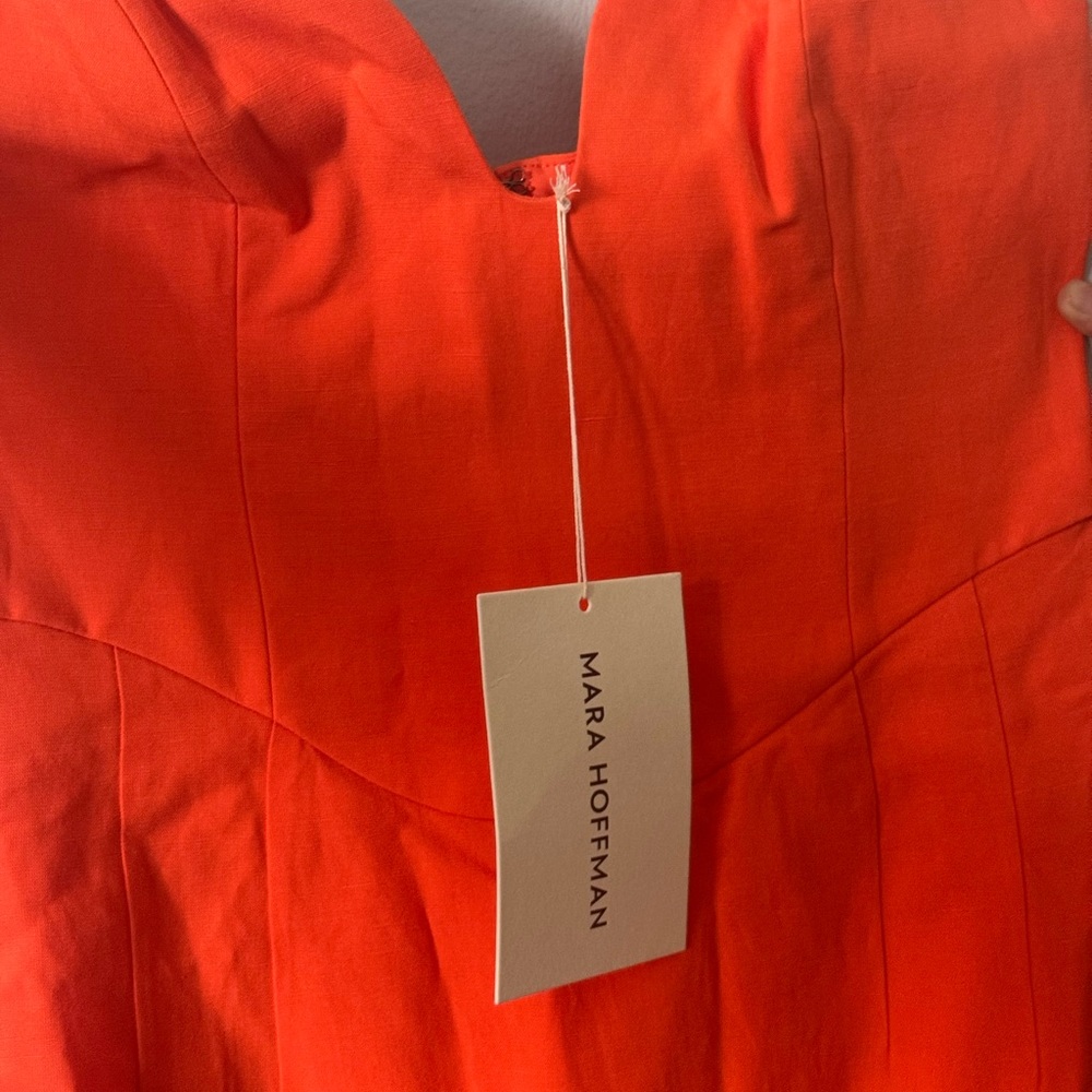 Mara Hoffman Orange Halter Sheath Dress - Picture 4 of 6